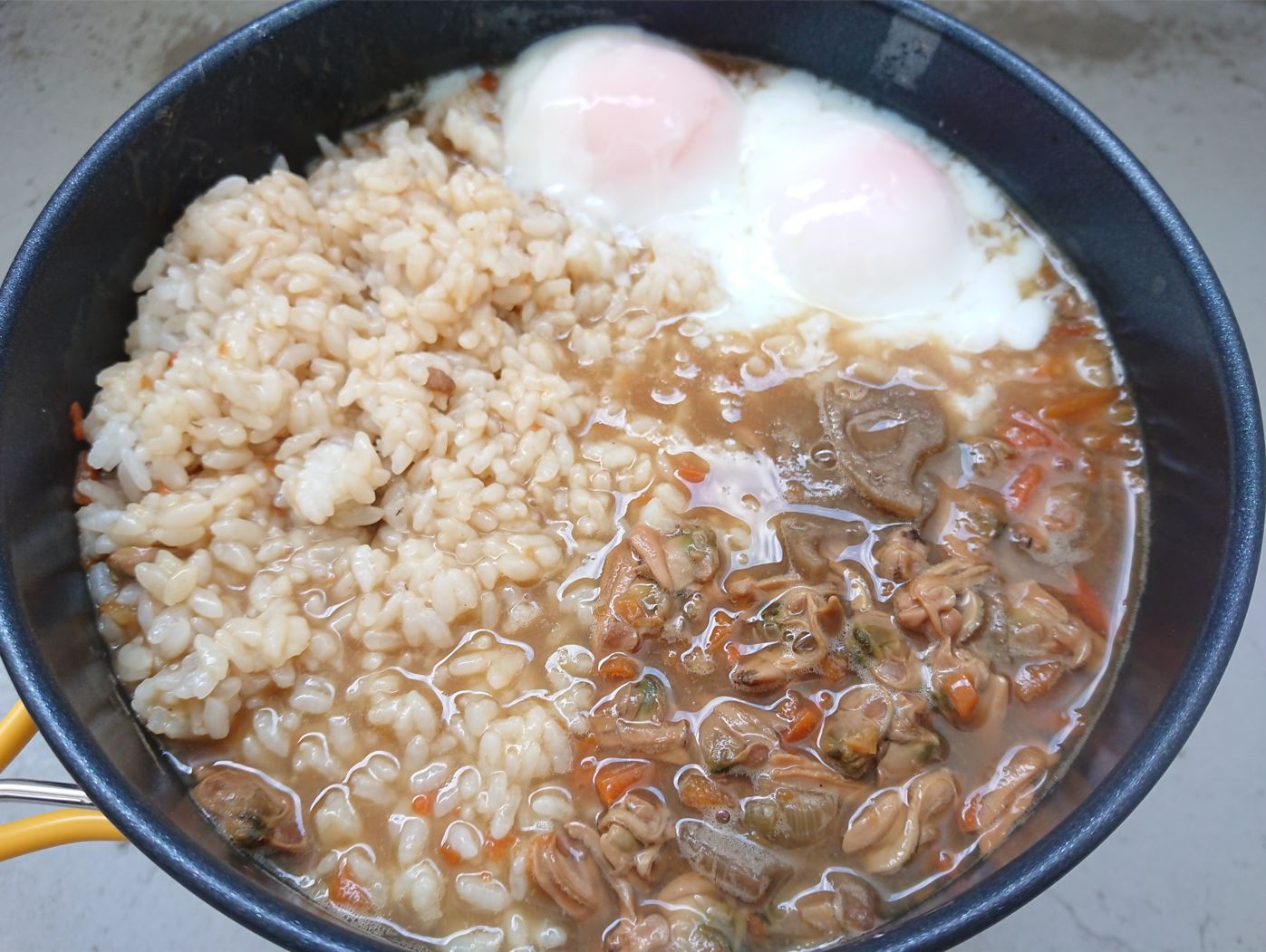 簡単 フライパン１つで作る山ごはん 深川飯 簡単 おいしく山ごはん